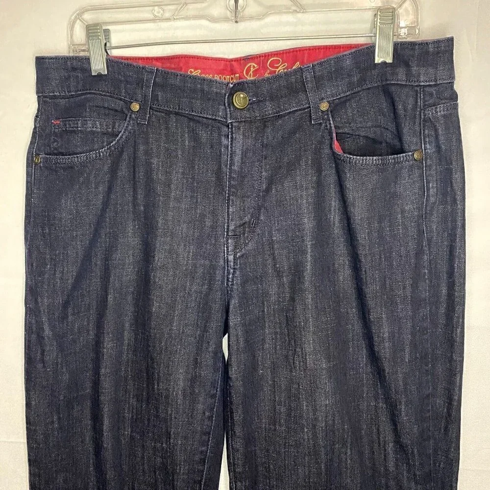 CJ by Cookie Johnson Grace Bootcut Jeans sz 30 (32x29) Dark Denim Blue Stretch